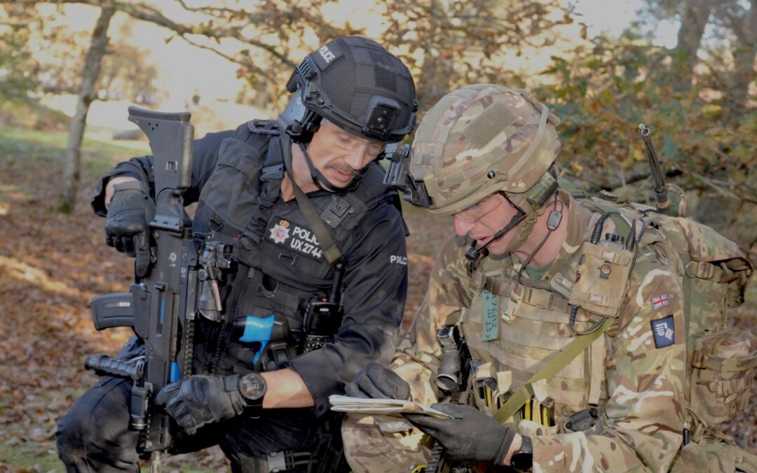 British soldiers and police conduct joint anti-terrorism drill