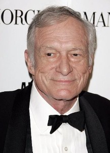Hugh Hefner arrives in UK with Playboy bunnies